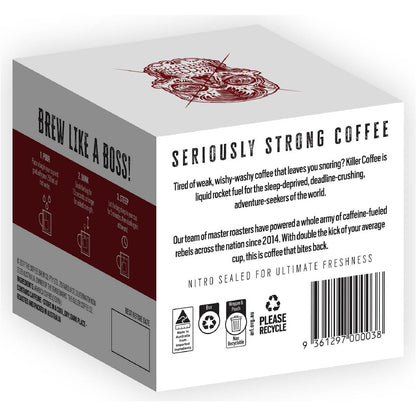 The Killer Coffee Co Coffee Bags Espresso 12 pack