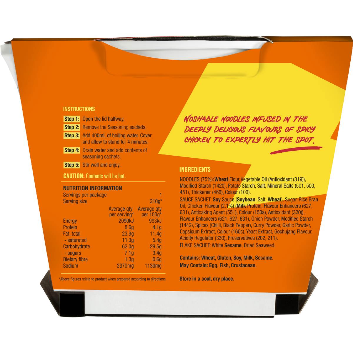 Suimin K Pow Flaming Chicken Noodle Bowl 105g