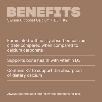 Swisse Ultiboost Calcium + D3 + K2 Tablets 60 pack