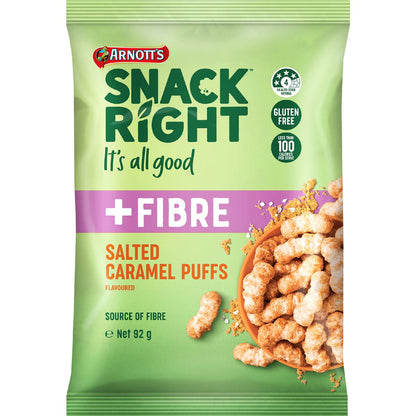 Arnott's Snack Right Salted Caramel Puffs 92g