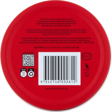 Jack The Barber Shaving Cream Sandalwood Rich Lather 150g