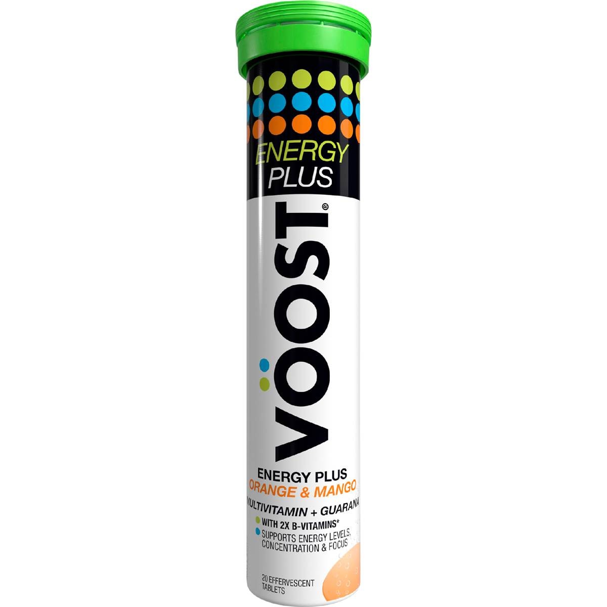 Voost Effervescent Energy Plus Orange & Mango Tablets 20 pack