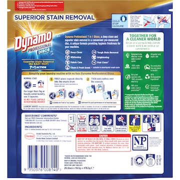 Dynamo Professional Laundry Capsules 7 In 1 Action 29 pack