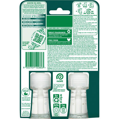 Air Wick 2x Essential Oil Eucalyptus & Cedarwood Plug In Refill 19mL x 2 pack