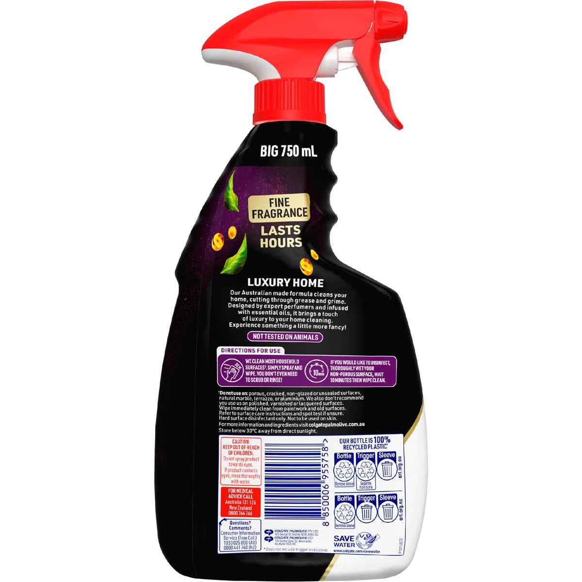 Ajax Luxury Home Trigger Spray Sandalwood & Crushed Lime 750mL