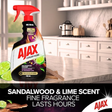 Ajax Luxury Home Trigger Spray Sandalwood & Crushed Lime 750mL