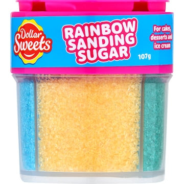 Dollar Sweets Rainbow Sanding Sugar 107g