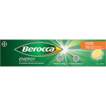 Berocca Orange Energy Effervescent Tablets 75 pack