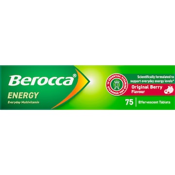 Berocca Berry Energy Effervescent Tablets 75 pack