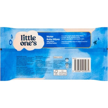 Little One's Water Baby Wipes Fragrance Free 60 pack