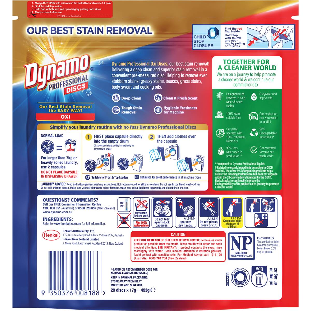 Dynamo Professional Laundry Capsules Oxi 29 pack