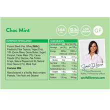 Sarah Di Lorenzo 10:10 High Protein Low Sugar Bar Choc Mint 38g