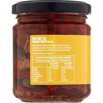 Bryne Co Sundried Tomato Halves 200g