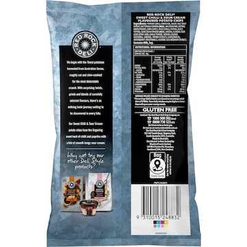 Red Rock Deli Potato Chips Sweet Chilli & Sour Cream 50g