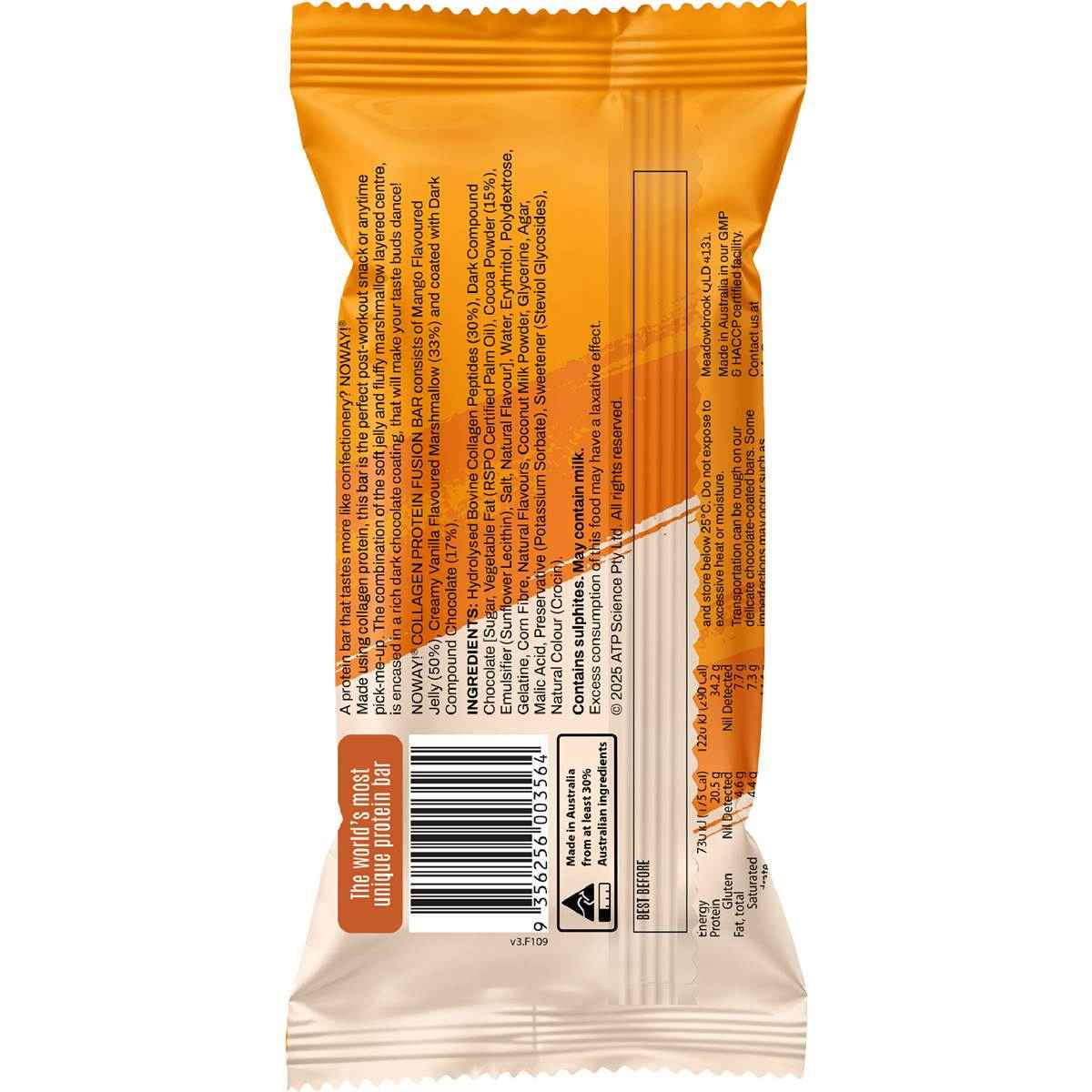 No Way! Collagen Protein Fusion Bar Mango & Vanilla 60g