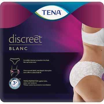 Tena Incontinence Pants Discreet Women Low Waist White Size M 12 pack