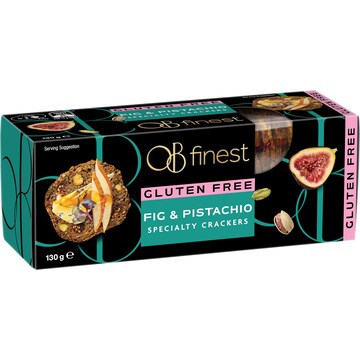 OB Finest Gluten Free Speciality Crackers Fig & Pistachio 130g