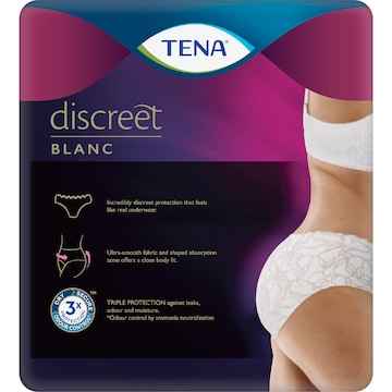 Tena Incontinence Pants Discreet Women Low Waist White Size L 10 pack