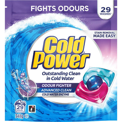 Cold Power Laundry Capsules Odour Fighter 29 pack