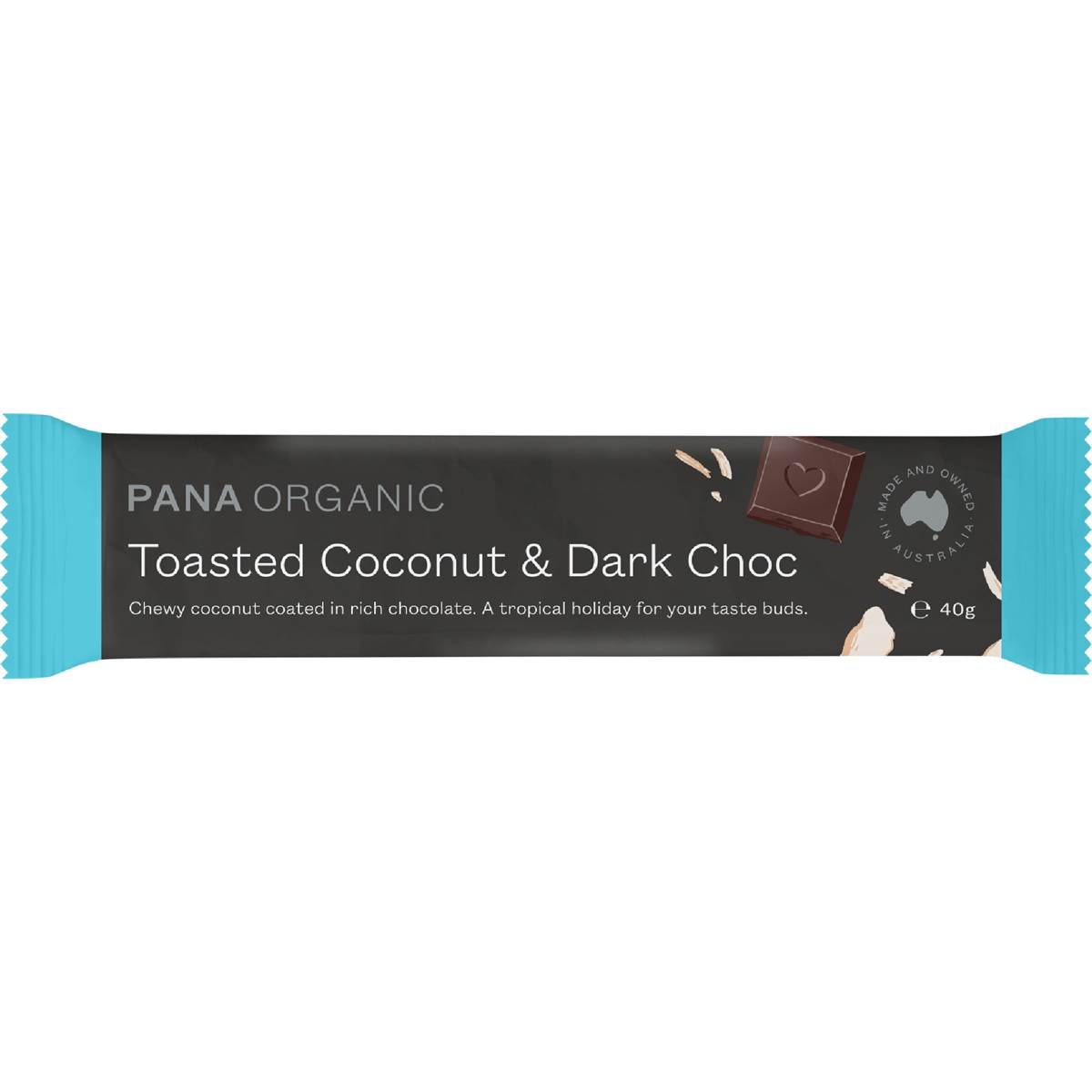 Pana Organic Toasted Coconut & Dark Choc Bar 40g
