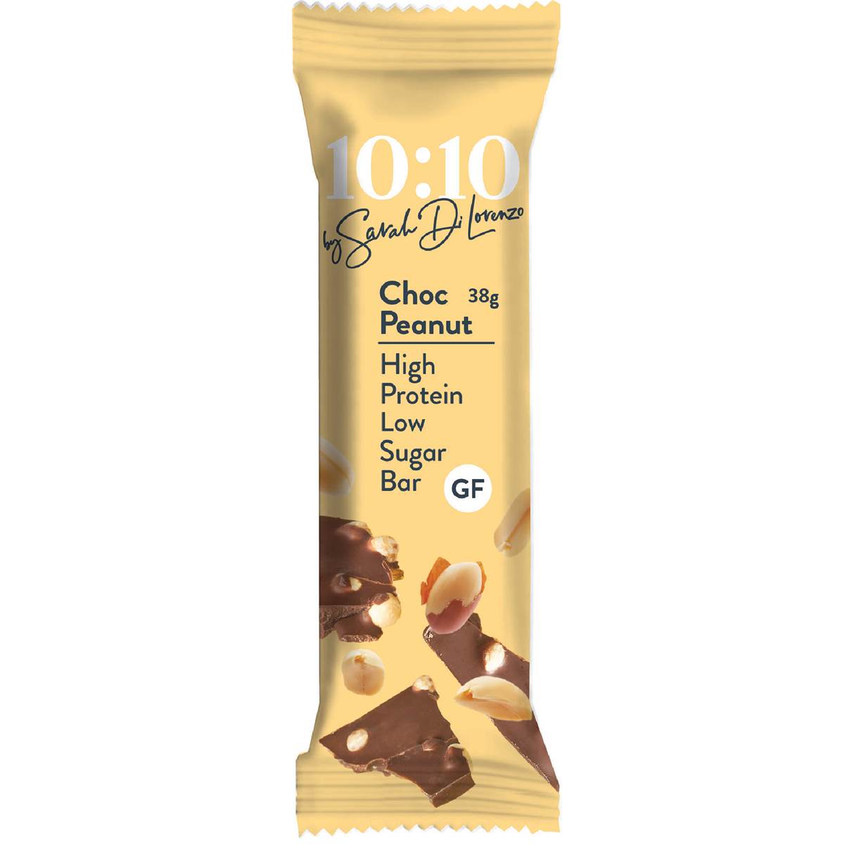 Sarah Di Lorenzo 10:10 High Protein Low Sugar Bar Peanut 38g