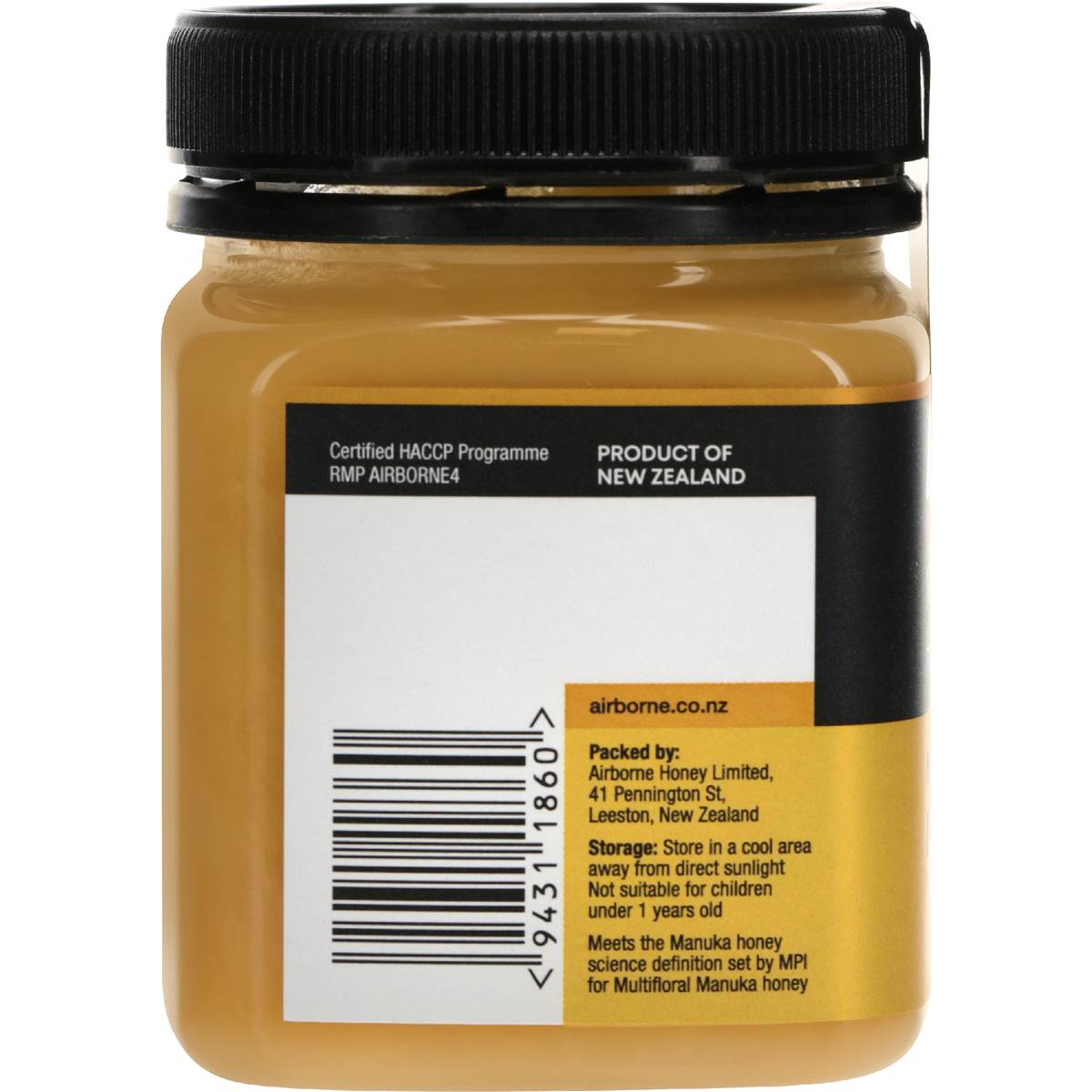Airborne Manuka Honey Jar MGO 50+ 250g