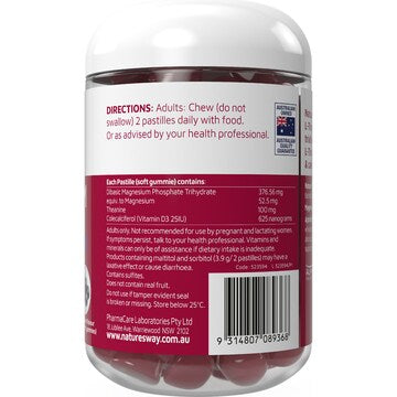 Nature's Way Magnesium Gummies With L Theanine 60 pack