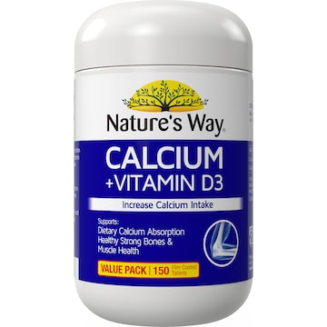 Nature's Way Calcium + Vitamin D3 Tablets 150 pack