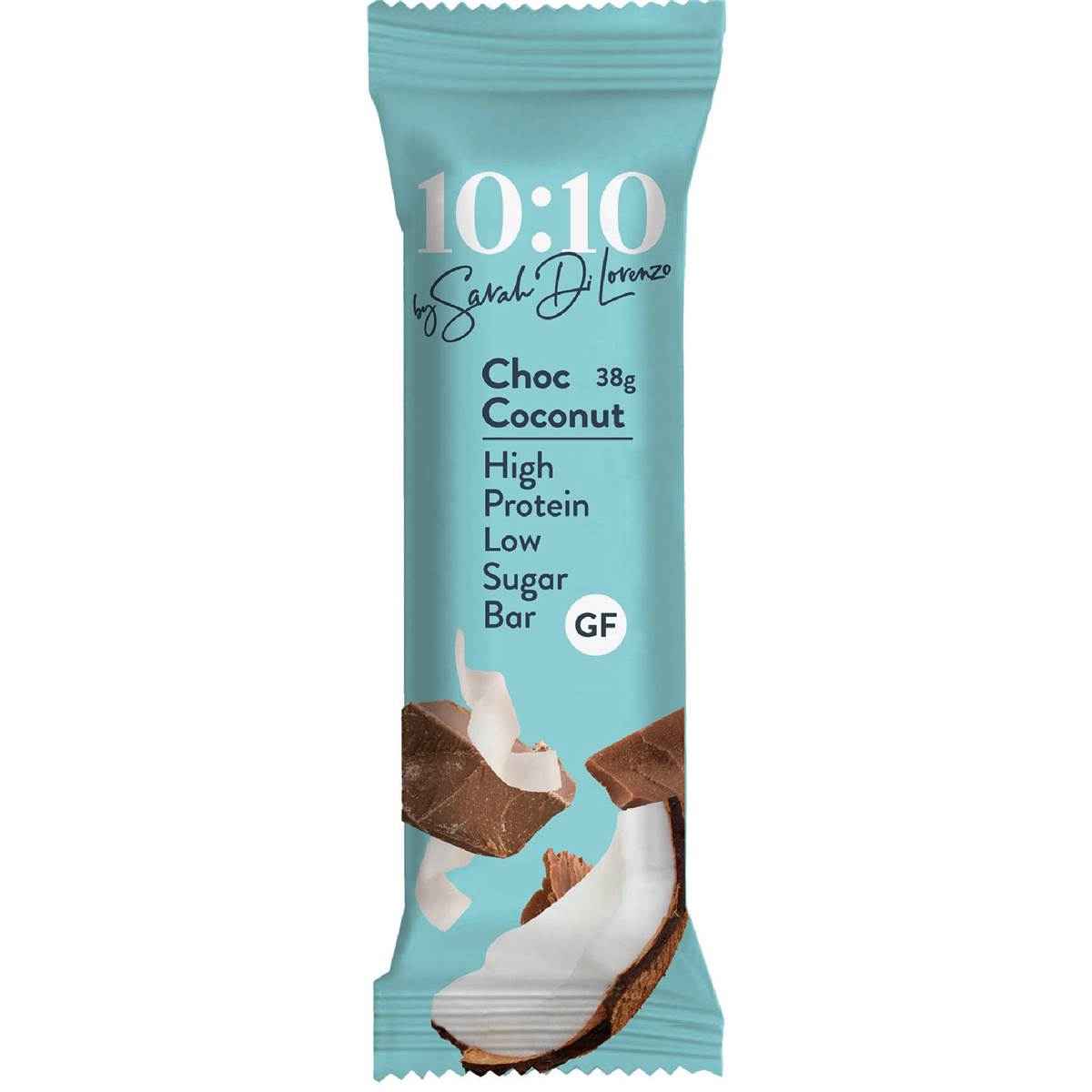 Sarah Di Lorenzo 10:10 High Protein Low Sugar Bar Coconut 38g