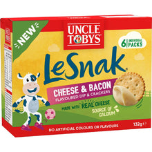 Uncle Tobys Le Snak Cheese & Bacon Dip & Crackers 6 pack