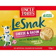 Uncle Tobys Le Snak Cheese & Bacon Dip & Crackers 132g 6 pack