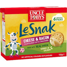 Uncle Tobys Le Snak Cheese & Bacon Dip & Crackers 132g 6 pack