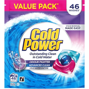 Cold Power Odour Fighter Laundry Capsules 46 pack