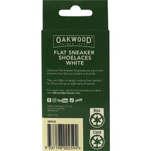 Oakwood Flat Sneaker Shoelaces White 120cm each