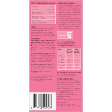 Hydralyte Electrolyte Tablets Watermelon Burst Flovoured 40 pack