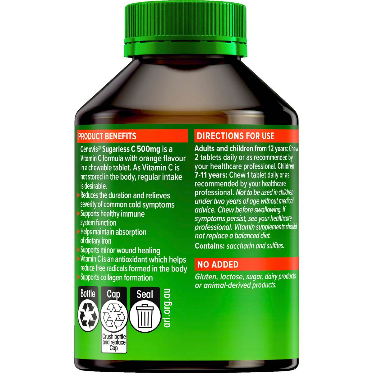 Cenovis Sugarless C Chewable Tablets 320 pack