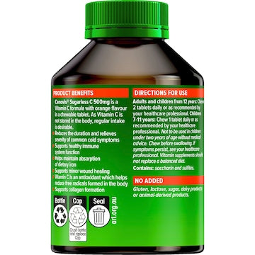 Cenovis Sugarless Vitamin C Chewable Tablets For Immune Support 320 pack