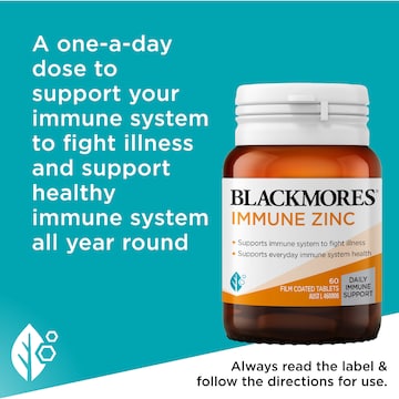 Blackmores Immune Zinc Tablets 60 pack