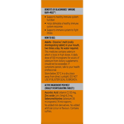 Blackmores Immune Rapi Melt Tablets 60 pack