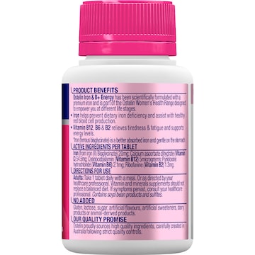 Ostelin Iron & B+ Energy Tablets For Women's Health 30 pack