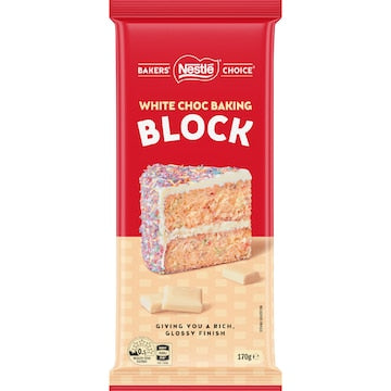 Nestle Baker's Choice White Choc Baking Block 170g
