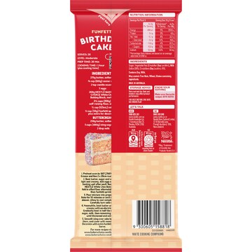 Nestle Baker's Choice White Choc Baking Block 170g