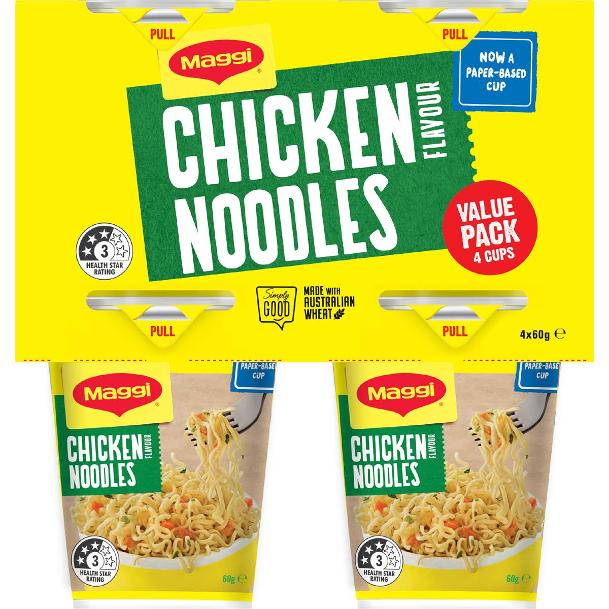 Maggi Chicken Noodle Cups Value 4 pack