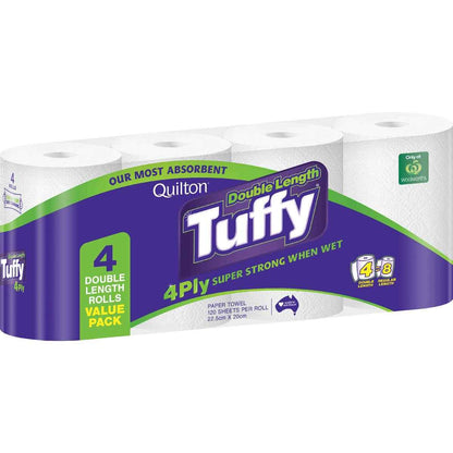 Quilton Tuffy Double Length Paper Towel Sheets 4 x 120 pack