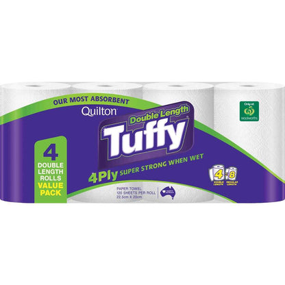 Quilton Tuffy Double Length Paper Towel Sheets 4 x 120 pack