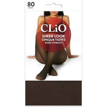 Clio Sheer Look Opaque Tights Black 80 Denier Size S/M each
