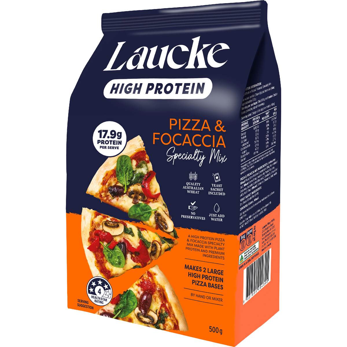 Laucke High Protein Pizza & Focaccia Specialty Mix 500g
