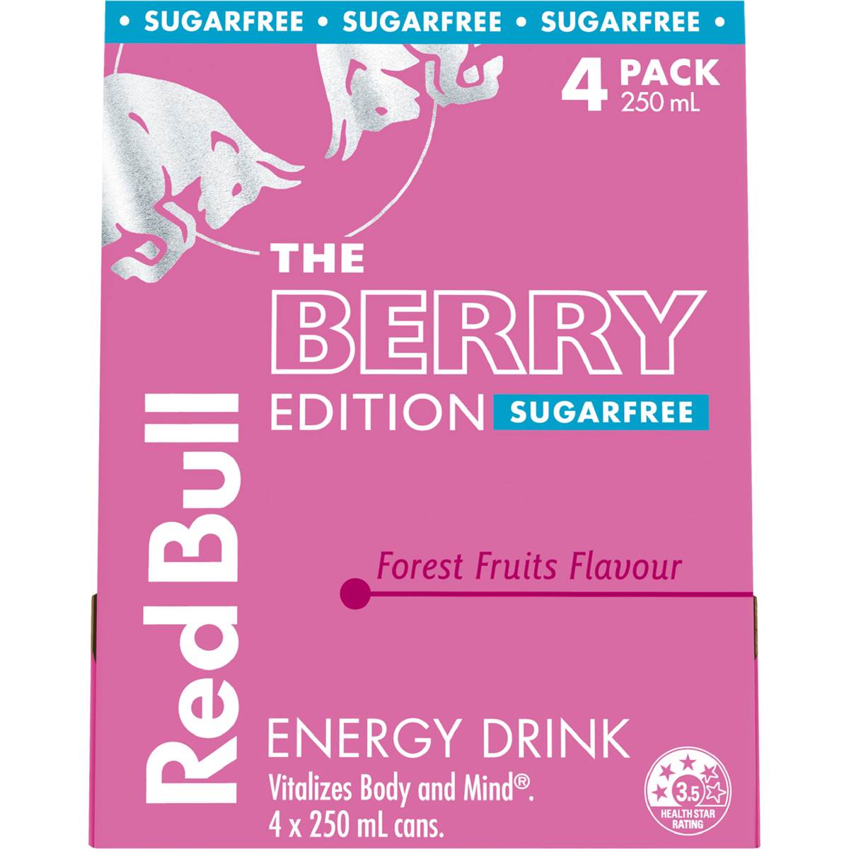 Red Bull Sugarfree Energy Drink Berry Edition 250mL x 4 pack