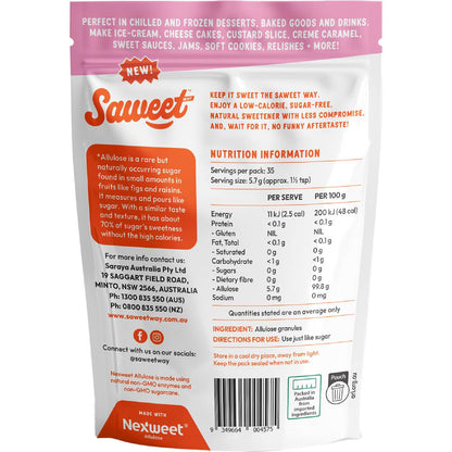 Saweet Pure Allulose Natural Sweetener 200g