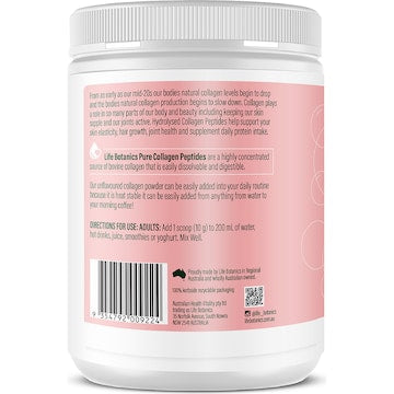 Life Botanics Pure Collagen Peptides Unflavoured 300g